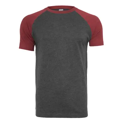 Raglan Contrast Tee cha/burgundy