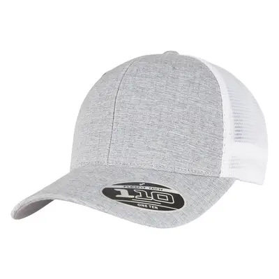 110 Mesh 2-Tone Cap melange stříbrná/bílá