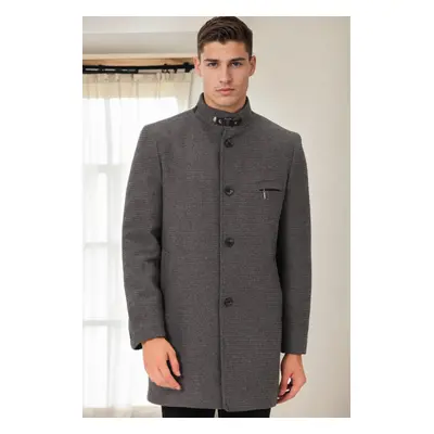 PLT8367 DEWBERRY MEN'S COAT-STRAIGHT GREY-2