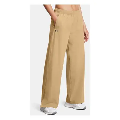 Sportovní kalhoty Under Armour UA Rival Wide Leg Pant-BRN - Dámské