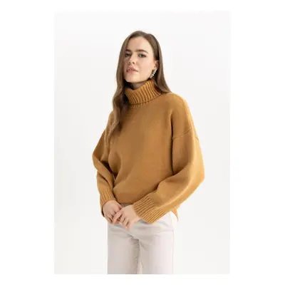 DEFACTO Oversize Fit Turtleneck Sweater Tunic