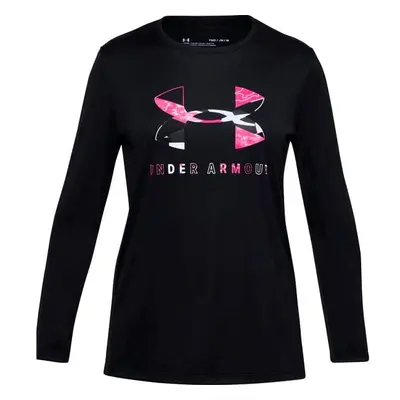 Dívčí tričko Under Armour Tech Graphic Big Logo LS T-Shirt-BLK