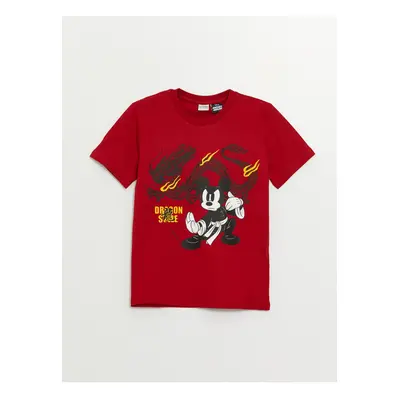 LC Waikiki Crew Neck Mickey Mouse Printed Short Sleeve Boys' T-Shirt