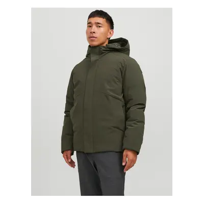 Khaki pánská zimní bunda Jack & Jones Keen - Pánské