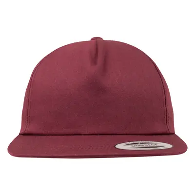 Nestrukturovaný 5panelový Snapback kaštanově hnědý