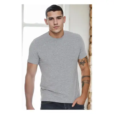 T8569 DEWBERRY BICYCLE COLLAR MEN'S T-SHIRT-GREY-2