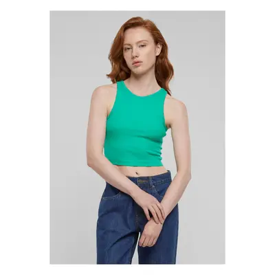 Dámský Cropped Rib Top - zelený