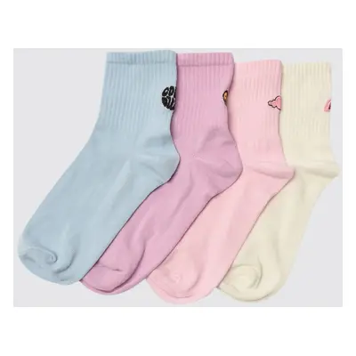 Trendyol 4-Pack Multi Color Cotton Knitted Socks