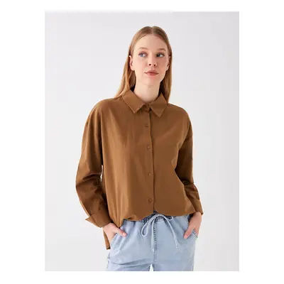 LC Waikiki Lcw Plain Long Sleeve Oversize Women's Shirt