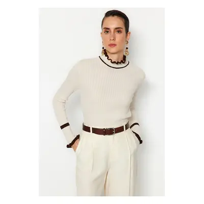 Trendyol Stone Color Block Knitwear Sweater