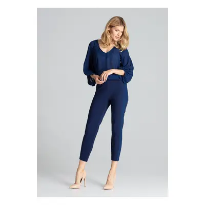 Figl Woman's Pants M689 Navy Blue