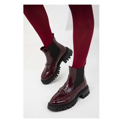 Soho Claret Red Patent Leather Women's Boots & Bootie