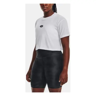 Under Armour Tričko UA BRANDED LOGO CROP SS-WHT - Dámské