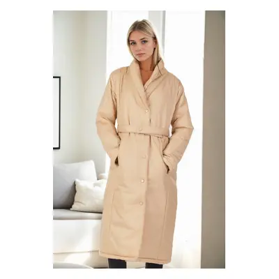 Z6688 DEWBERRY WOMEN'S COAT-BEIGE-2