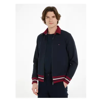 Tmavě modrá pánská mikina na zip Tommy Hilfiger - Pánské