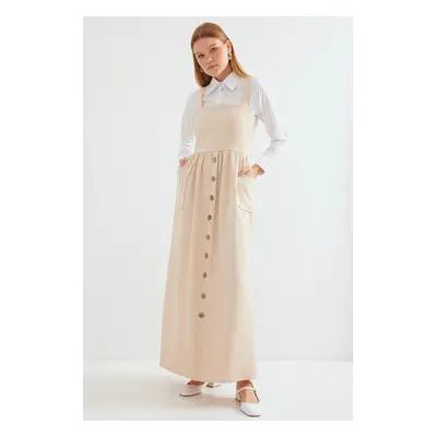 Bigdart Long Salopet Dress - Cream