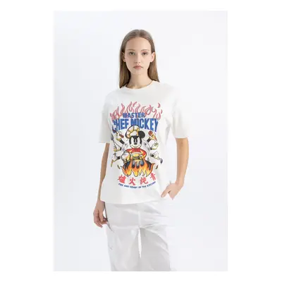 DEFACTO Unisex Cool Disney Mickey & Minnie Oversize Crew Neck Short Sleeve T-Shirt