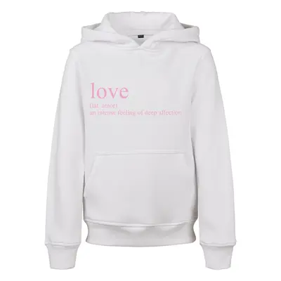 Kids Love Definition Hoody white