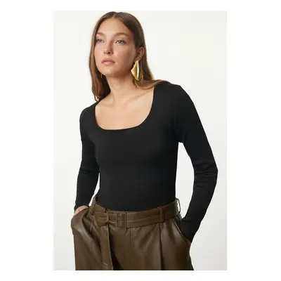 Trendyol Black Basic Pool Neck Knitwear Sweater