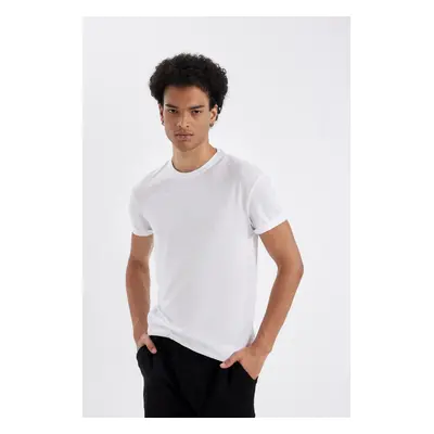 DEFACTO Long Muscle Fit Crew Neck Basic Plain Short Sleeve T-Shirt N2104az24au