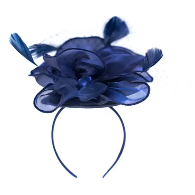 Art Of Polo Woman's Fascinator Cz18578-2 Navy Blue