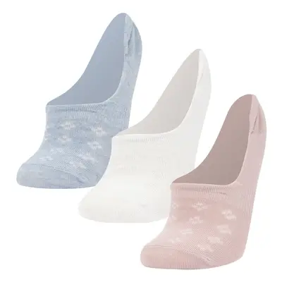 DEFACTO Woman's 3-Piece Cotton Ballerina Socks