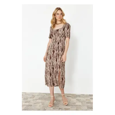 Trendyol Multicolored A-Line Viscose Woven Midi Dress