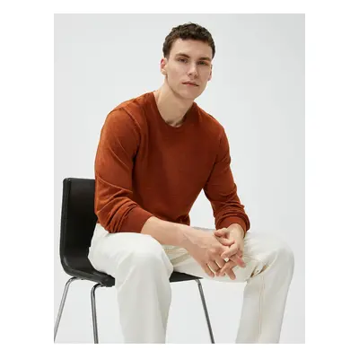 Koton Basic Knitwear Sweater Crew Neck Slim Fit Long Sleeve