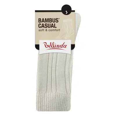 Krémové unisex zimní bambusové ponožky Bellinda BAMBUS CASUAL UNISEX SOCKS