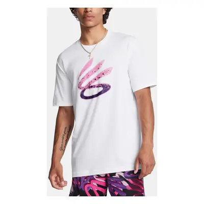 Pánské tričko Under Armour Curry Logo Trend Tee-WHT - Pánské