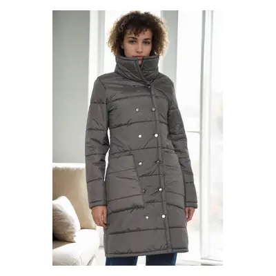 Z6647 DEWBERRY WOMEN'S COAT-ANTHRACITE-1