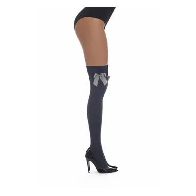 Bas Bleu Over-the-knee socks with a decorative bow CAMEO DENIER