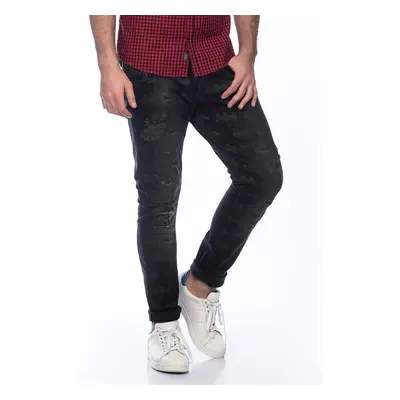 P027 DEWBERRY PRODIGY JEAN SLIM FIT PANT-BLACK