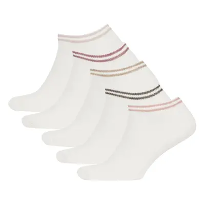 DEFACTO Woman's 5-Piece Cotton Booties Socks