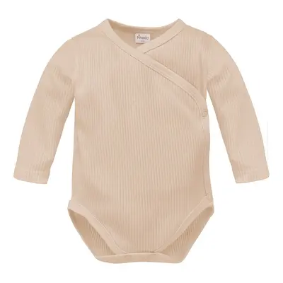 Pinokio Kids's Lovely Day Beige Wrapped Bodysuit LS