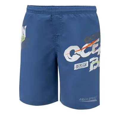 AQUA SPEED Kids's Swimming Shorts David Navy Blue