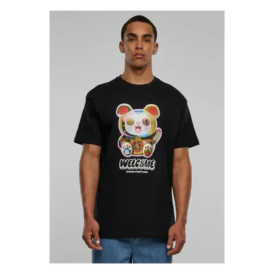 Welcome Cat Heavy Oversize Tee černé