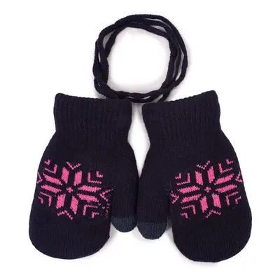 Yoclub Kids's Gloves RED-0020G-A11C Navy blue