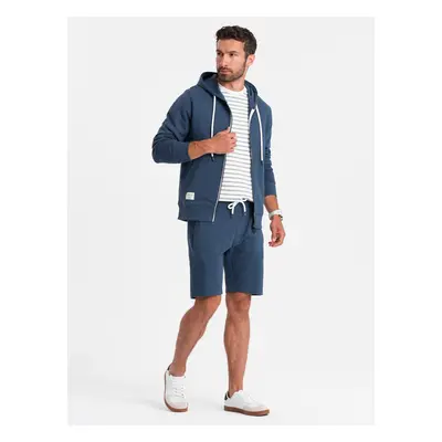 Ombre Men's sweatshirt set kangaroo sweatshirt + shorts