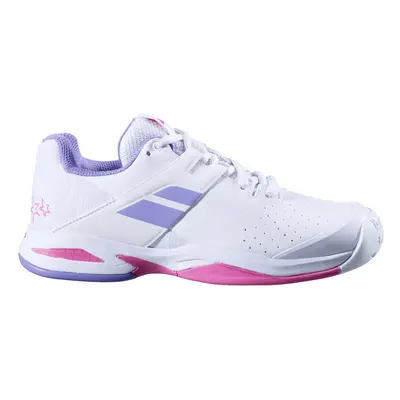 Dětská tenisová obuv Babolat Propulse All Court Junior Girl White/Lavender EUR