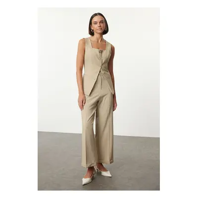 Trendyol Mink Wide Leg Double Leg Woven Fabric Trousers