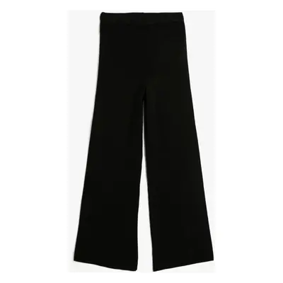 Koton Basic Wide Leg Trousers Elastic Waist