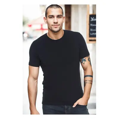 T8569 DEWBERRY BICYCLE COLLAR MEN'S T-SHIRT-NAVY-2