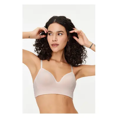 Trendyol Powder Pink Seamless Strapless Non-Padded Non-Underwire Cupped Bralette Knit Bra