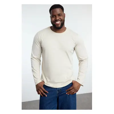 Trendyol stone 100% Cotton Plus Size Oversize Crew Neck Basic T-shirt