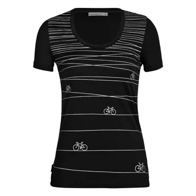 Dámské tričko Icebreaker Tech Lite II SS Scoop Tee Hill Sprint Black