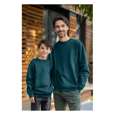 Trendyol Oil Boy Father-Son Printed Knitted Mini Me Sweatshirt