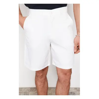 Trendyol White Regular Fit Chino Shorts