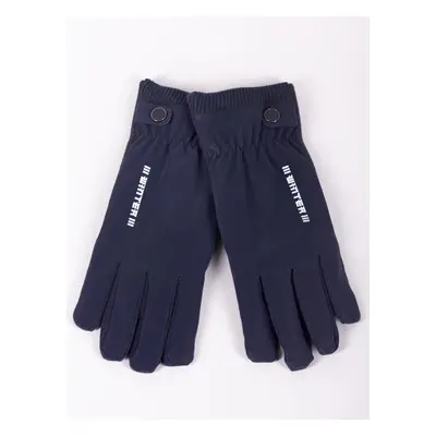 Yoclub Man's Men's Gloves RES-0164F-195C Navy Blue