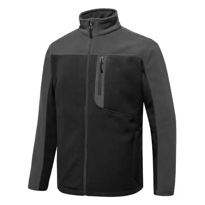 10914 Dewberry Zippered Mens Fleece Jacket-BLACK